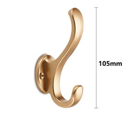 Priaora 5pcs Wall Hooks Over Door Key Towel Coat Hat Purse Hanger Holder Rack Double Hooks Heavy Duty for Wall Bathrooms Hanging Hooks Coats, Key, Towel Hooks Door, Kitchen (K221-5)