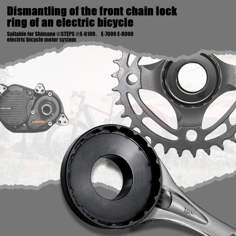 ALLTOO Crankset lockring installation and removal tool for Shimano Steps