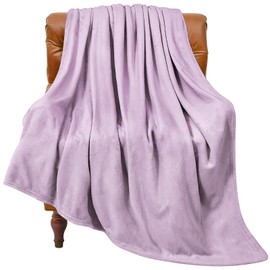BEDELITE Fleece Blanket Twin Size Lilac Throw Blankets for Couch & Bed, 300GSM Luxury Plush Cozy Fuzzy Blanket 60x80 inches, Super Soft Warm Lightweight Throw Blanket for Travel Camping