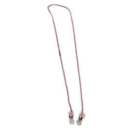Calabria Fashion Chain Eyeglass Necklace for Women Pink Beads Glasses Holder Lanyard Elegant Sunglass Strap Eyewear Retainer