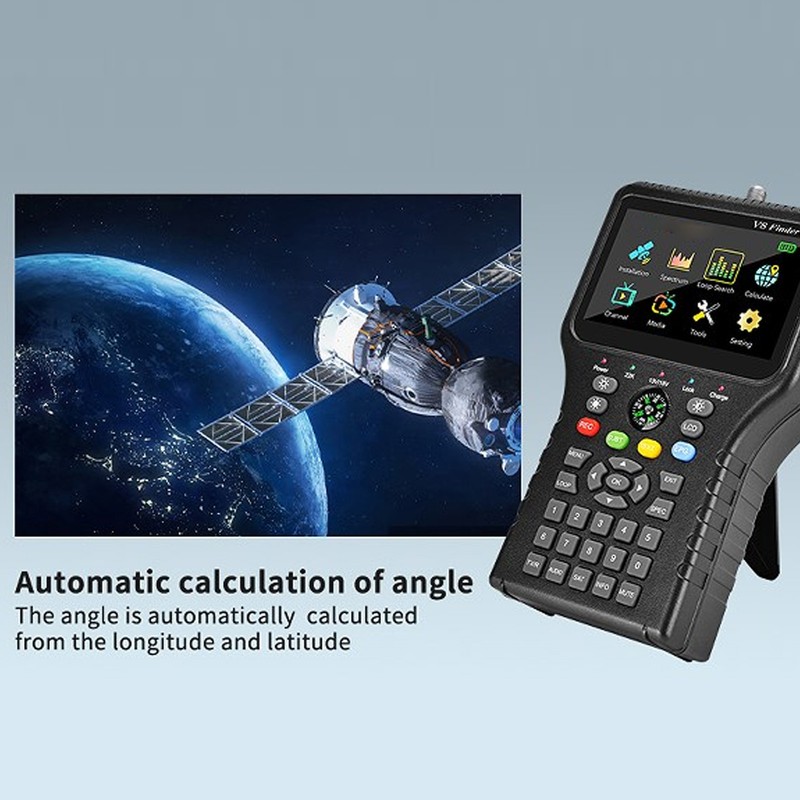 Satellite Finder with Compass Function 4000mAh 4.3in TFT LCD Display