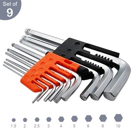 schone Hex Wrench Key Set of 9pcs – Lightweight and Durable – Multipurpose Usage