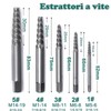 KEWAYO Set of 10 Screw Extractors and Left Hand Drill
