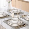 AmorArc Stoneware Dinnerware Sets for 6,Reactive Ceramic Plates and Bowls
