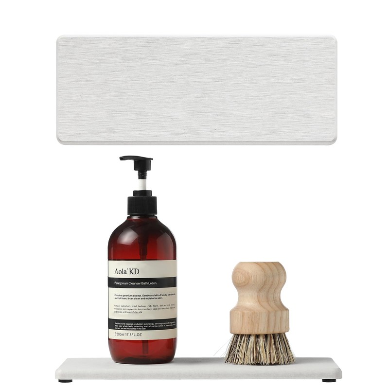 2PCS Bathroom Sink Vanity Trays, Water Absorbing Diatomite Stone Drying