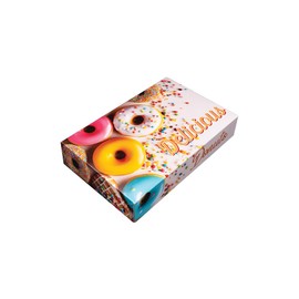 Southern Champion Tray 12123 Printed Bakery Donut Box, Printed Delicious, Baked Goods, Parties, Birthdays, Celebrations, Holds 6 donuts, 12" length x 8" width x 2 1/4" height (Case of 200)