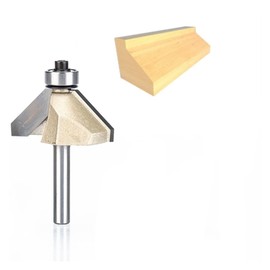 CREAP 1pcs Router Bits Chamfer Cutter Horse Nose Bit 45 Deg CNC Woodworking Tools 2 Flute 1/4 Shank Endmill Bit for Wood(2999)