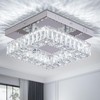 YPQXYHDA Mini Modern Crystal Chandeliers Square Flush Mount Ceiling Light