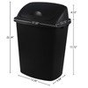 Doryh 4-Pack 40 L Trash Can with Swing Lid, Plastic