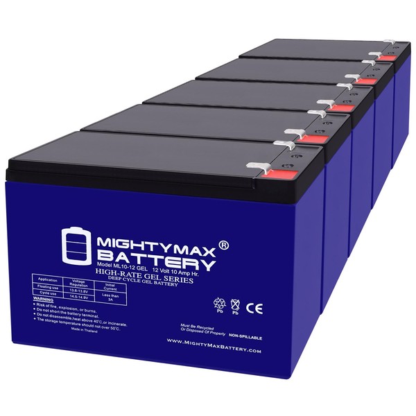 Mighty Max Battery 12V 10AH Gel F2 Replacement Battery Compatible