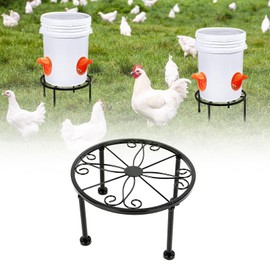 Metal Stand for Chicken Feeder Waterer,maxant Heavy Duty Chicken Water Feeder Stand Holder with 4 Legs Metal Chicken Waterer Buckets Stand for Coop Poultry Indoor Outdoor (1)