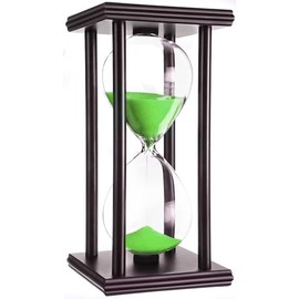 hourglas Sand Timer 60 Minutes Desktop Decorations Reloj de Arena ampulheta Sandglass(Green Sand, 8 inch)
