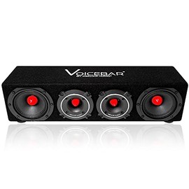 MENACE AUDIO VOICEBAR High Output Slim Profile Midrange Enclosure RED Bullets