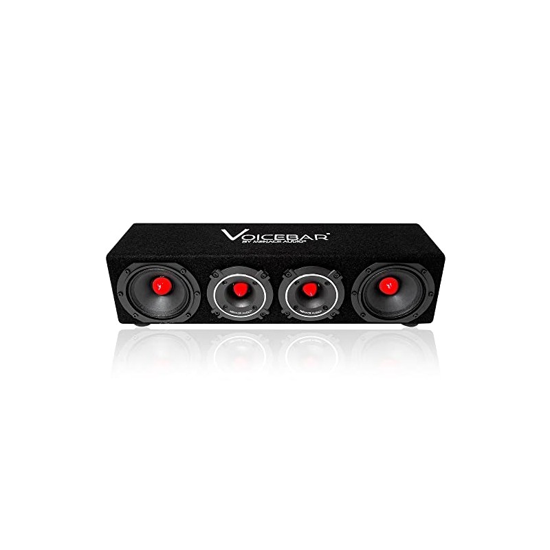MENACE AUDIO VOICEBAR High Output Slim Profile Midrange Enclosure RED