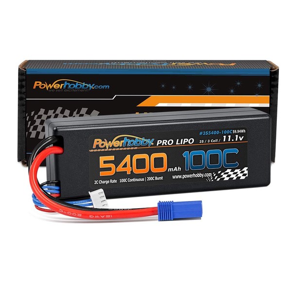 Powerhobby 3s 11.1v 5400mah 100c Lipo Battery w EC5 Plug