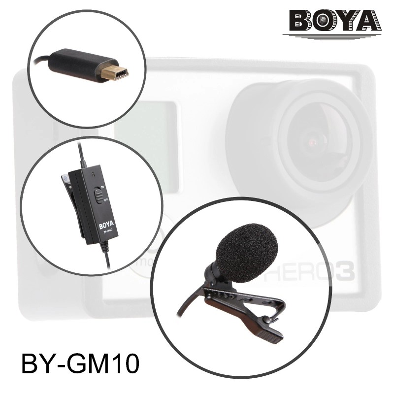Beyution Pro Audio Lavalier MIC GM10 for Gopro Hero 4