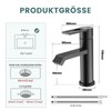 Bathroom Tap Matt Black Single Lever Sink Mixer Tap