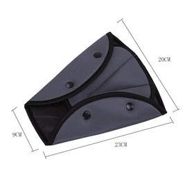 QUUPY 1Pcs Seat Belt Adjuster for Kids Car Seat Belt Safety Cover Neck Triangle Positioner for for Child Adult (Grey)