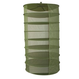 Grow1 Drying Rack 8 Layer Harvest Drying Net, 3ft Collapsible Mesh Dryer, Plant Hydroponics 1-Piece Dry Net, Green