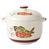 Cabilock 450ml Ceramic Stewing Pot with Lid Round Casserole Clay