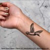 Azeeda 4 x 'Fliegende Ente' Temporäre Tattoos - Wasserfest, Hautfreundlich