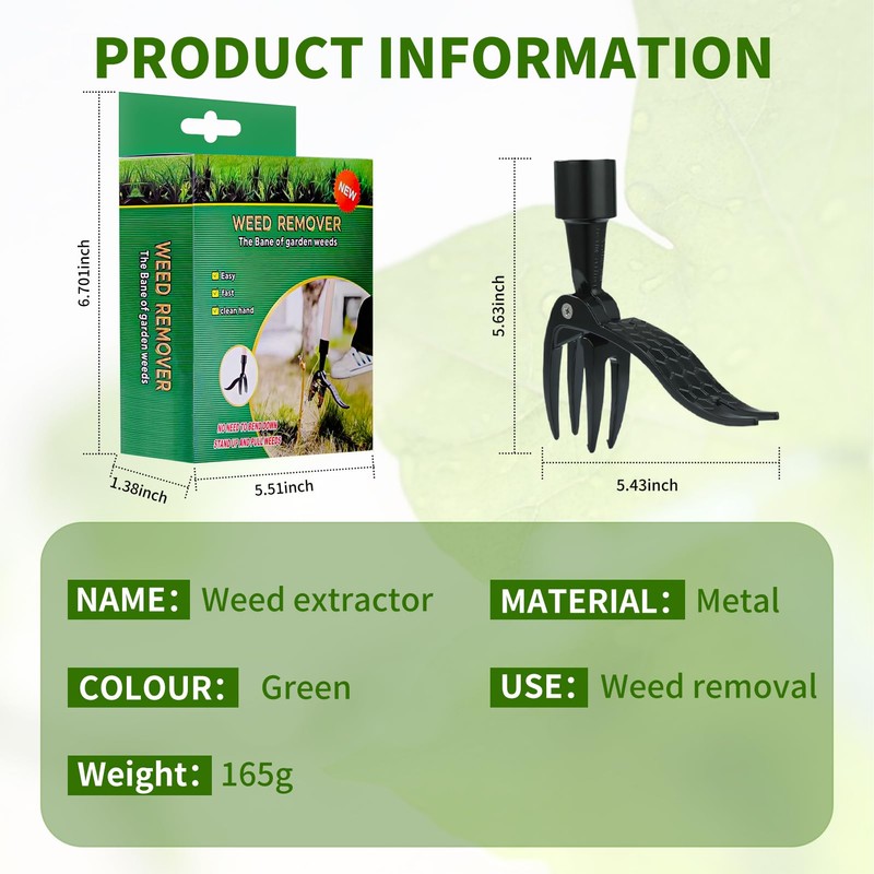 Allony Patio Weeder Tool, Detachable Stand Up Weeder Remover Tool