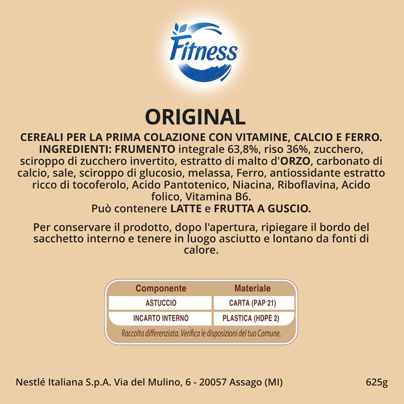 FITNESS Original Cereali Integrali 625g