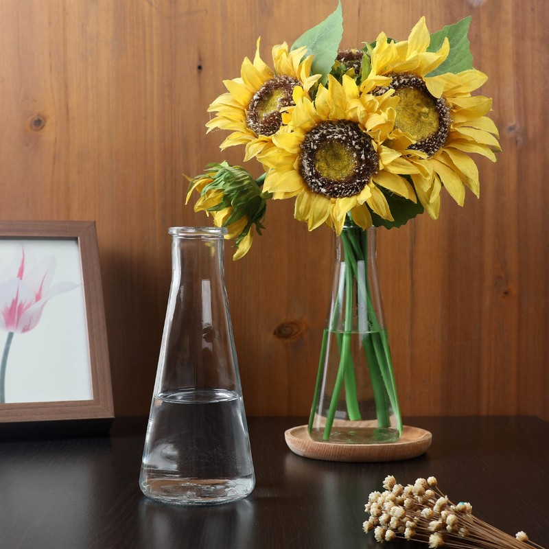 Magic Season Decorative Glass Bottles with Cork Stoppers (350 ml