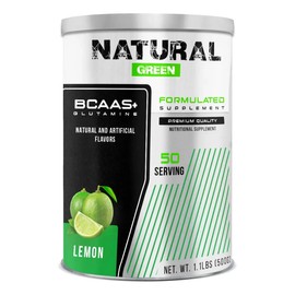 Bcaas  Glutamina Aminoácidos Natural Green 500g Sabores Sabor Limón