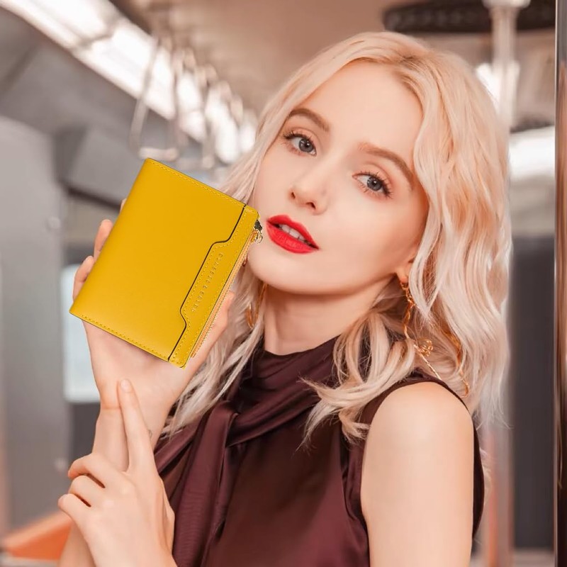 Slim Small Leather Women Wallets,Card Holder Wallet Bifold Trifold RFID