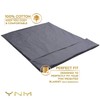 YnM Cotton Duvet Cover for Weighted Blankets (Dark Grey, 48''x72'')