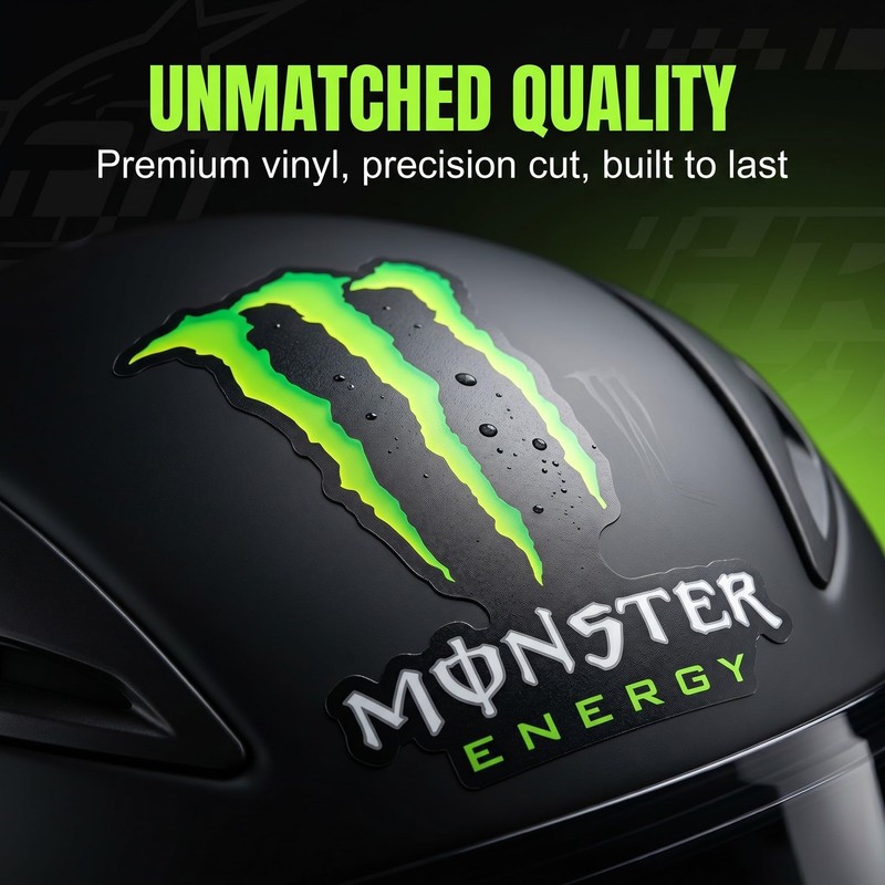 4 Pezzi Adesivi Moto Universali, Sticker Moto Impermeabili per Casco