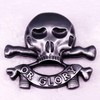 Retro Death And Glory Enamel Lapel Pin Metal Human Skeleton