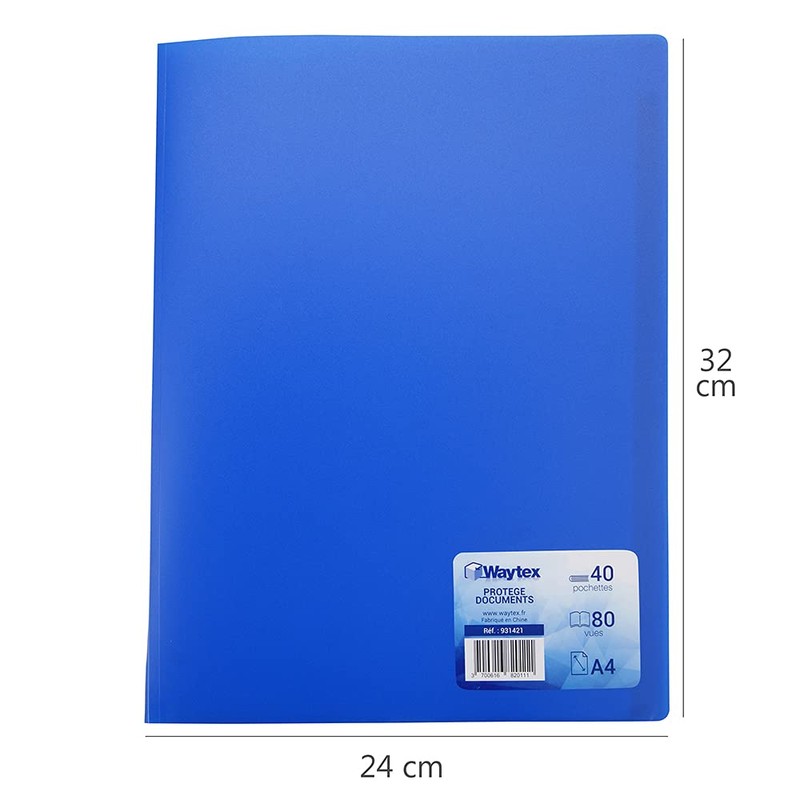 WAYTEX 931421 Document Protector A4 80 Views 40 Pockets Polypropylene