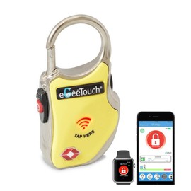 eGeeTouch Smart TSA Travel Lock - Secure & Track Your Luggage, Backpack, Cabinet Anywhere You go. (Single Yellow)