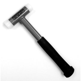 HHIP Pro Series 7080-0302 Vertex Dead Blow Hammer, Deadblow Mallet w/ UPE Plastic Face, 1.2” Diameter Steel Shot Head, Non-Marring, 16 oz