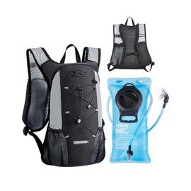 VEVOR Hydration Backpack with 2L TPU Water Bladder, Hydration Pack Backpack, Lightweight Hiking Water Backpack for Men Women, Hydro Water Daypack for Hiking, Running, Cycling, Camping & Rave