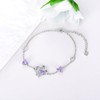 VONALA Amethyst Bracelet 925 Sterling Silver Purple Bracelet Heart February