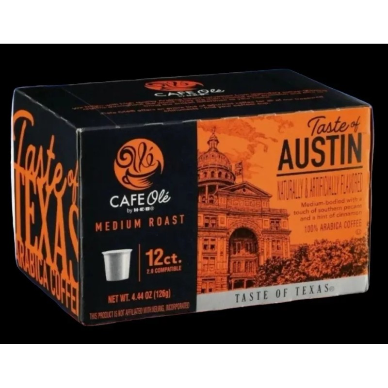 Cafe Ole Taste of Austin single serve K Cups Coffee