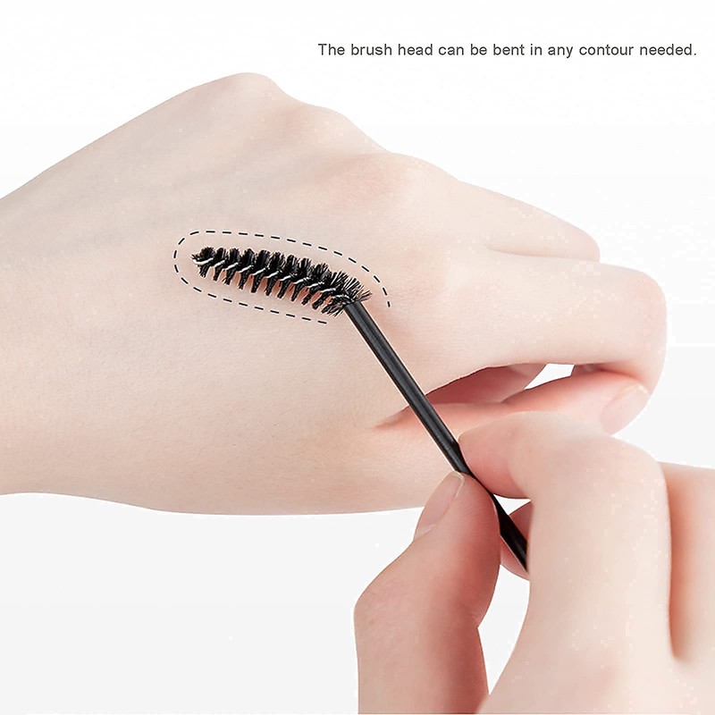 i-Laesh 100 Pcs Disposable Eyelash Brushes, Mascara Wands, Eye Lash