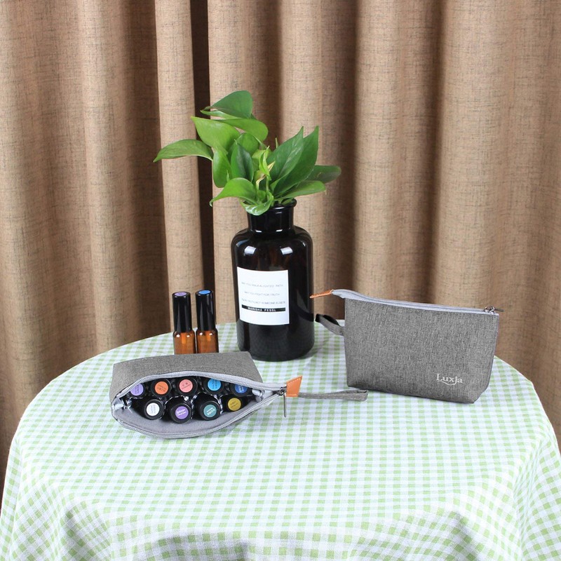 Luxja Essential Oil Storage Case, 8-Pack (5-15ml), Gray