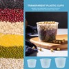 DOERDO 12Pcs Plastic Transparent Rice Measuring Cup Kitchen Measuring Tool
