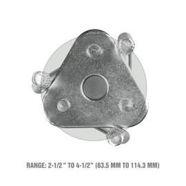 OEMTOOLS Adjustable 3 Jaw Oil Filter Wrench, Fits 2-1/2" to 4-1/2" Spin-On Filters, Universal Claw Design, 3/8-Inch Drive