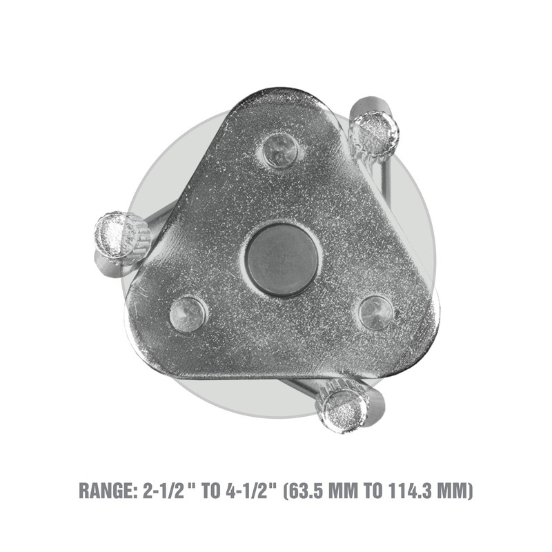 OEMTOOLS Adjustable 3 Jaw Oil Filter Wrench, Fits 2-1/2" to