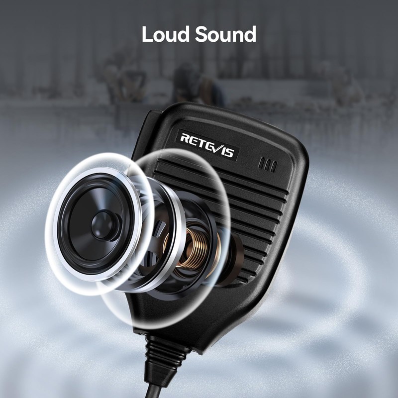 Retevis Walkie Talkies Speaker Mic Shoulder Speaker, 2 Pin, for