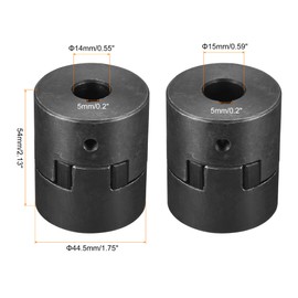 MECCANIXITY Flexible Coupling Shaft 14mm to 15mm 54mm x 44.5mm Motor Coupler Joint