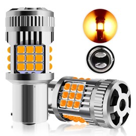 Meliore S25 LED Double 1157 Pin Angle, 180 Degree Step, Turn Signal Valve, Tail Lamp, Brake Lamp, Amber, Yellow, Yellow