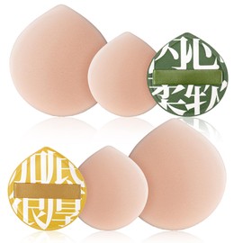 4 Pcs Korean Makeup Powder Puff Ultra Soft Sponge Puff for Foundation Concealer and Powder Teardrop Powder Puff Foundation Sponge Blender Sponge for Liquid, Cream, and Powder (2 Big 2 Small)