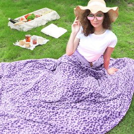 ZHIKU Fleece Blankets Throw Purple Lightweight Throw Blanket Soft Cozy Throw Blanket Purple 50"×60"