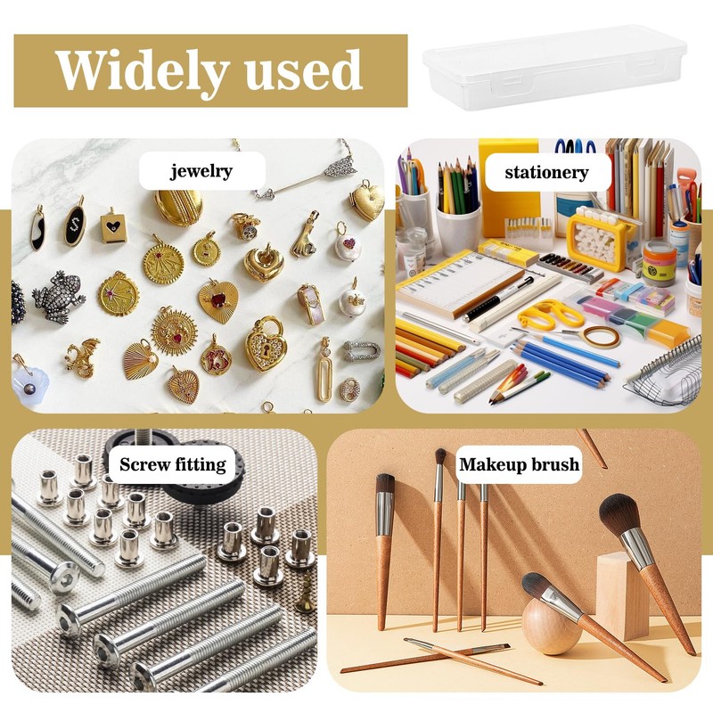 arrderly Pack of 3 Stackable Storage Boxes, Transparent & Durable,